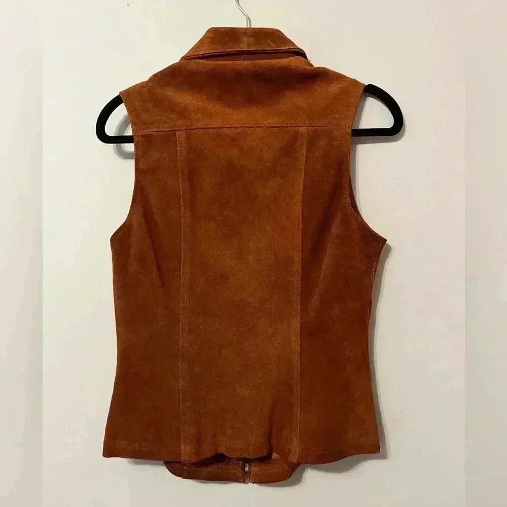 New Identity Women's Leather Vest Size Medium - Picture 8 of 9